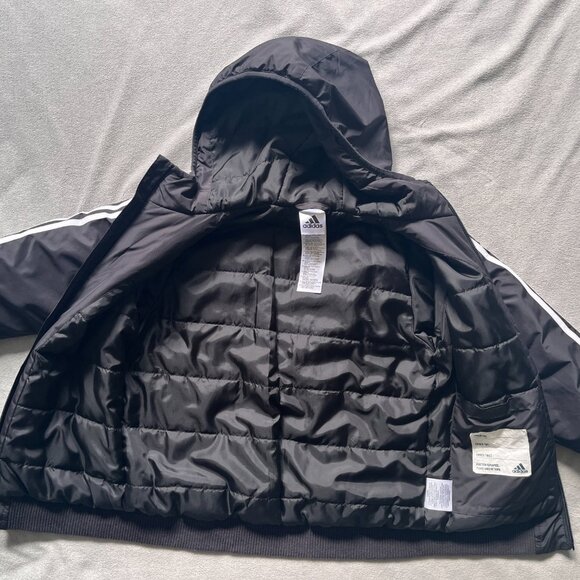 Adidas boys classic bomber insulated 3 stripe jacket size S (7-8) - Picture 3 of 9